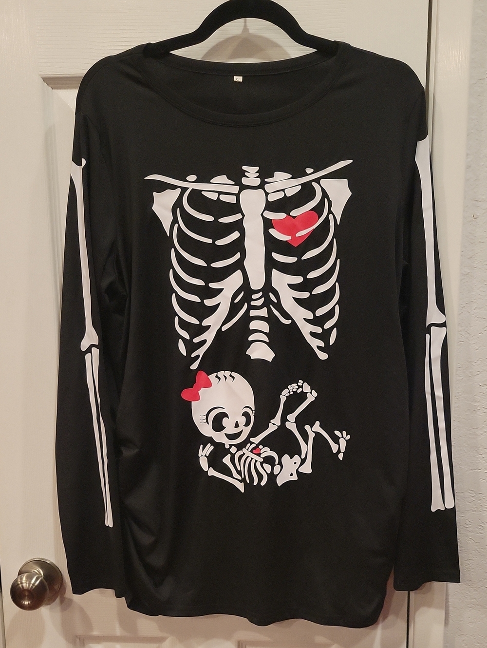 Halloween Skeleton Maternity Top